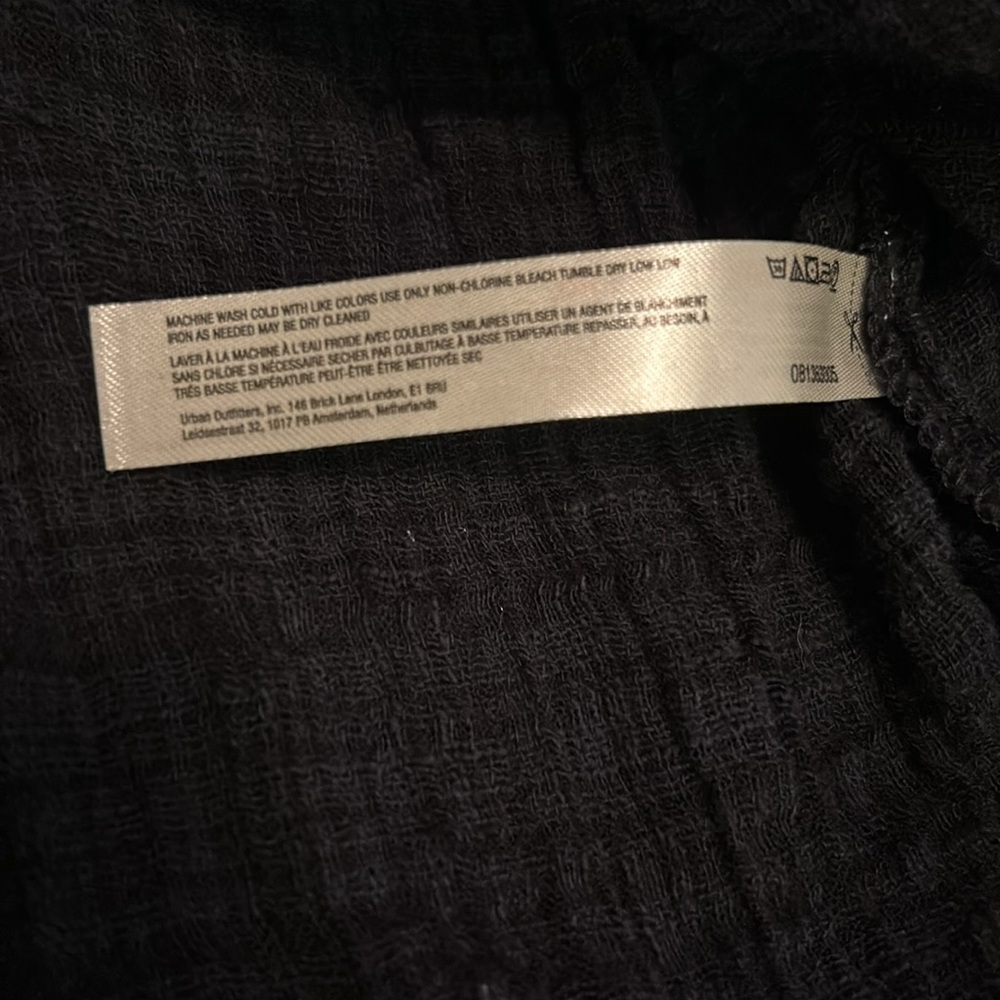 Free People Black Gauze Oversized Button Down - Picture 10 of 12